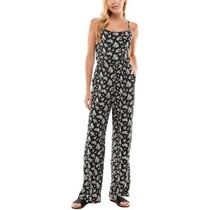 Kingston Grey Floral Print Straight-Leg Jumpsuit